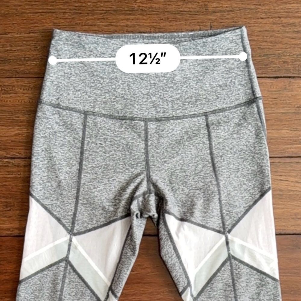 Zella Sun Salutation Gray White Mesh Active Legging Size S - Picture 4 of 9